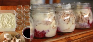 The process of packing the jars...