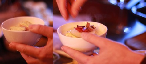 Add the little bits of very important garnish.