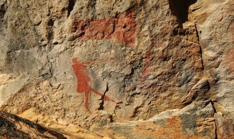 Rock paintings at Rietfontein...